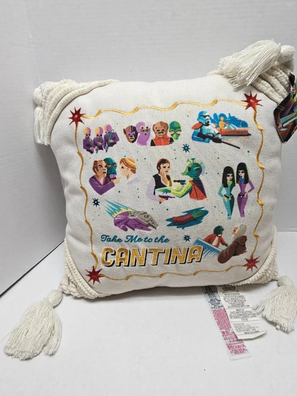New Disney Parks Take Me To The Cantina Star Wars Throw Pillow Jeff Granito